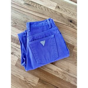 Guess Vintage 90s Purple Tapered Leg Jeans Size 4/26